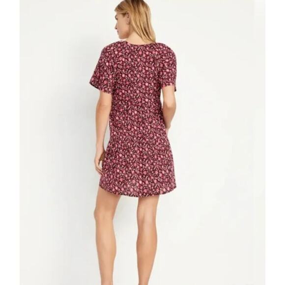 Old Navy Women's Whimsical Boho V-Neck Floral Swing Mini Dress Size XL Multi - Picture 3 of 10